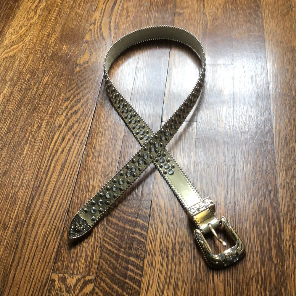 Gold and rhinestone belt